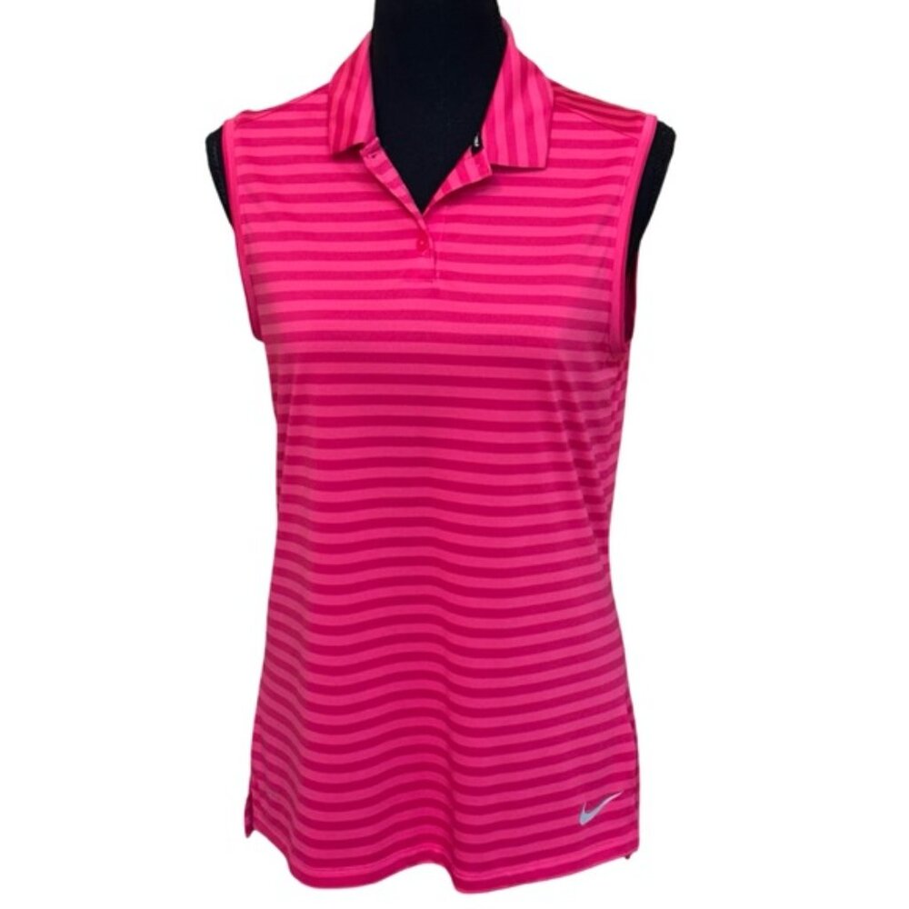 Nike Dri-FIT Striped Pink Top